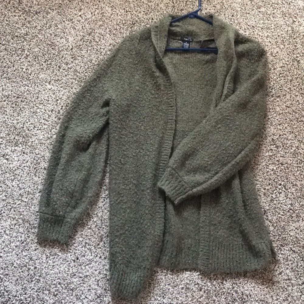 Rue 21 olive tunic length cardigan